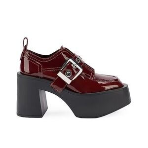 New Larroude Stewart Platform Patent Leather Oxfords Sz 9.5